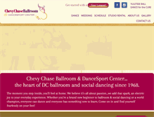Tablet Screenshot of chevychaseballroom.com